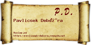 Pavlicsek Debóra névjegykártya